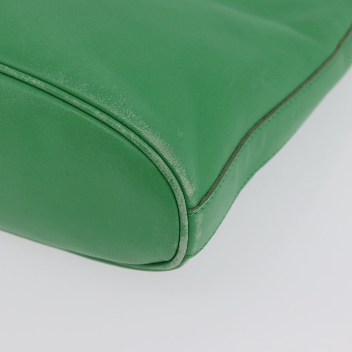 Celine Vintage Leather Green Leather Shoulder Bag Bag (Pre-Owned)