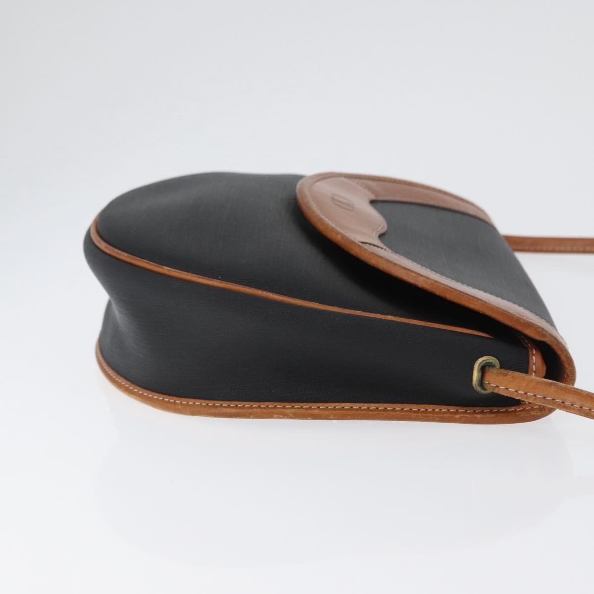 Christian Dior Vintage Canvas Black Canvas Shoulder Bag Bag (Pre-Owned)
