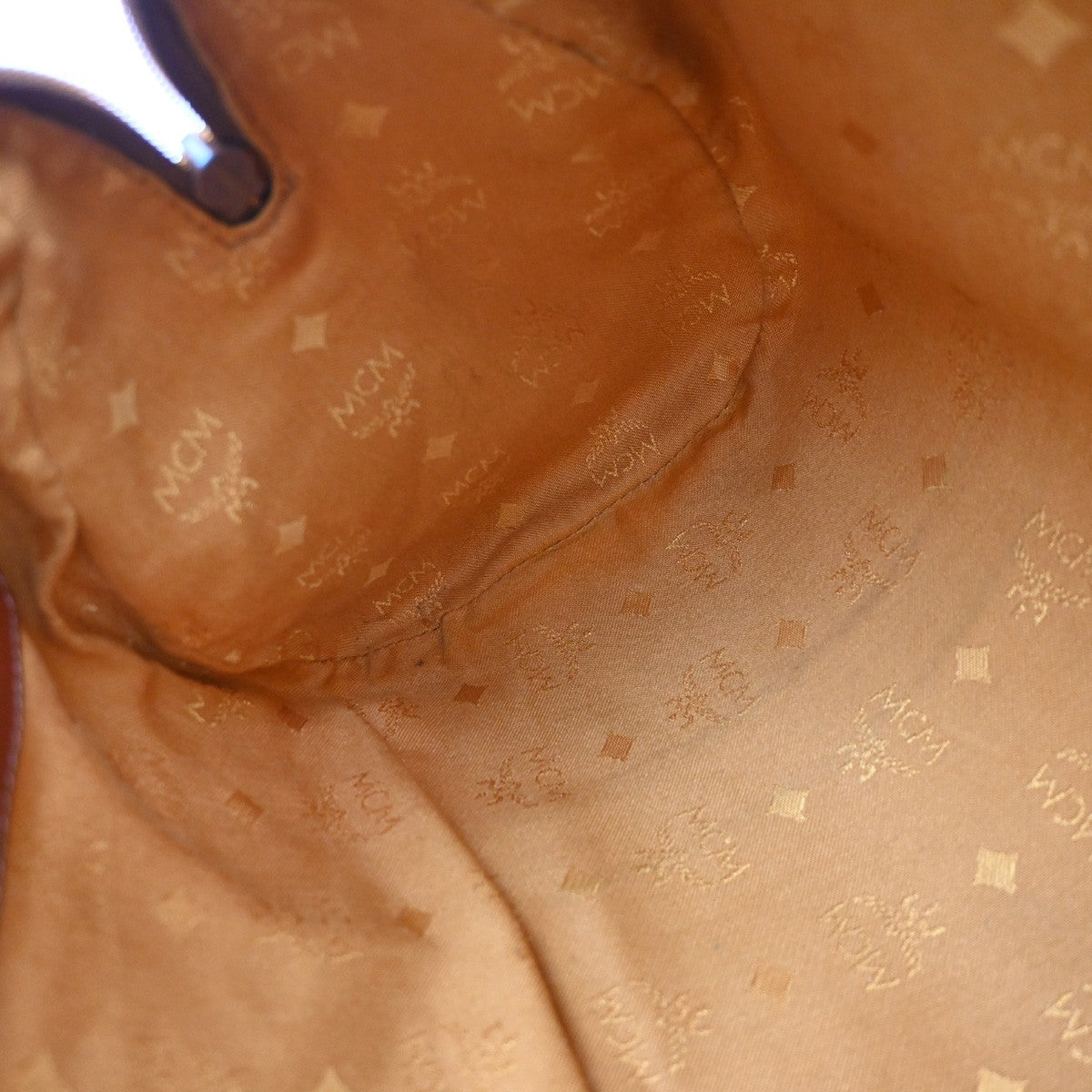 MCM Visetos Leather Brown Leather Handbag (Pre-Owned)