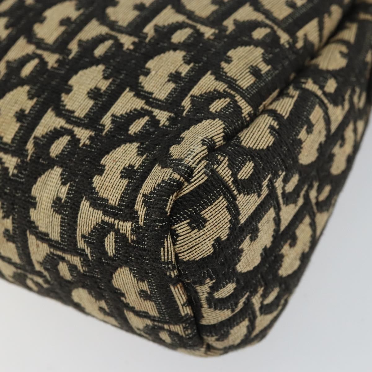 Christian Dior Vintage Cd Trotter Canvas Black Canvas Shoulder Bag Bag (Pre-Owned)