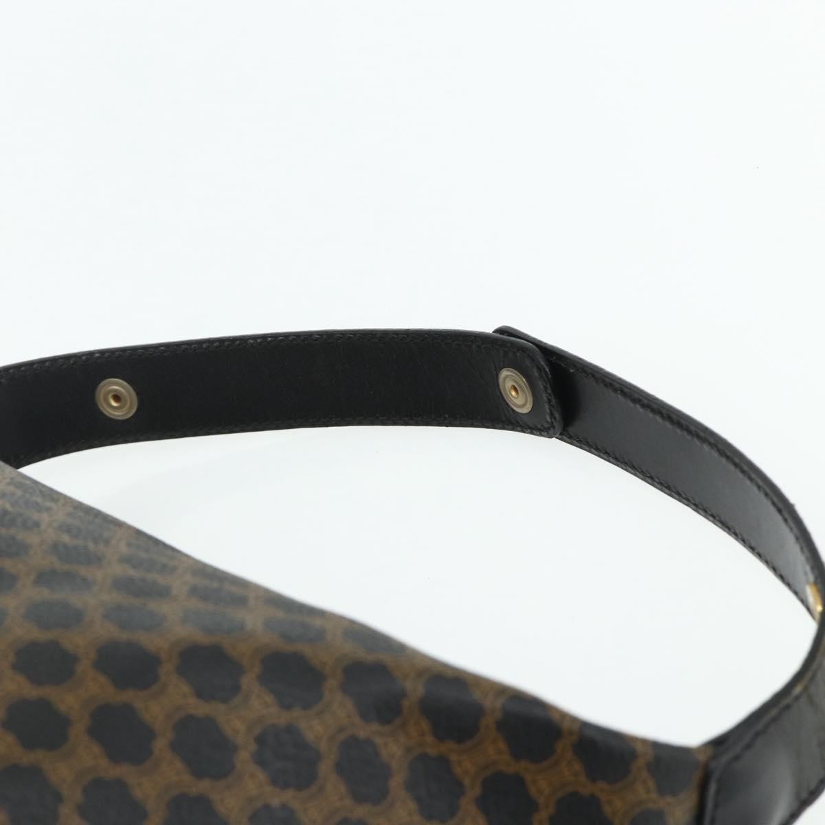 Celine Vintage Macadam Macadam Canva  Vinyl Black Canvas Handbag (Pre-Owned)
