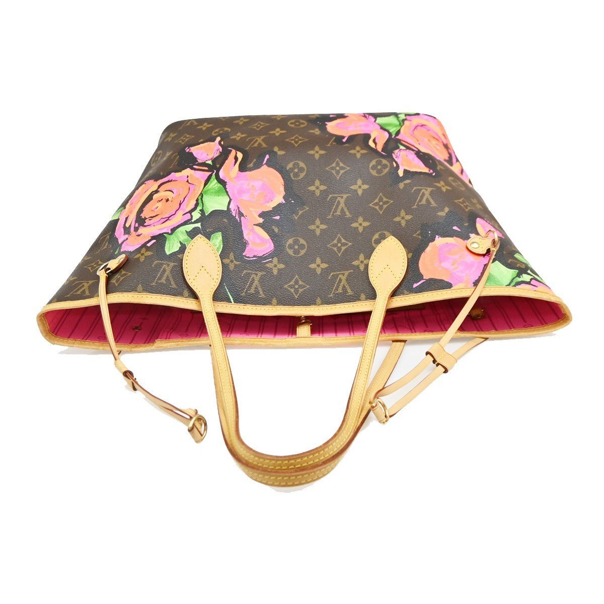 Louis Vuitton Neverfull Limited Edition Monogram Roses Multicolour Canvas Tote Bag Bag (Pre-Owned)