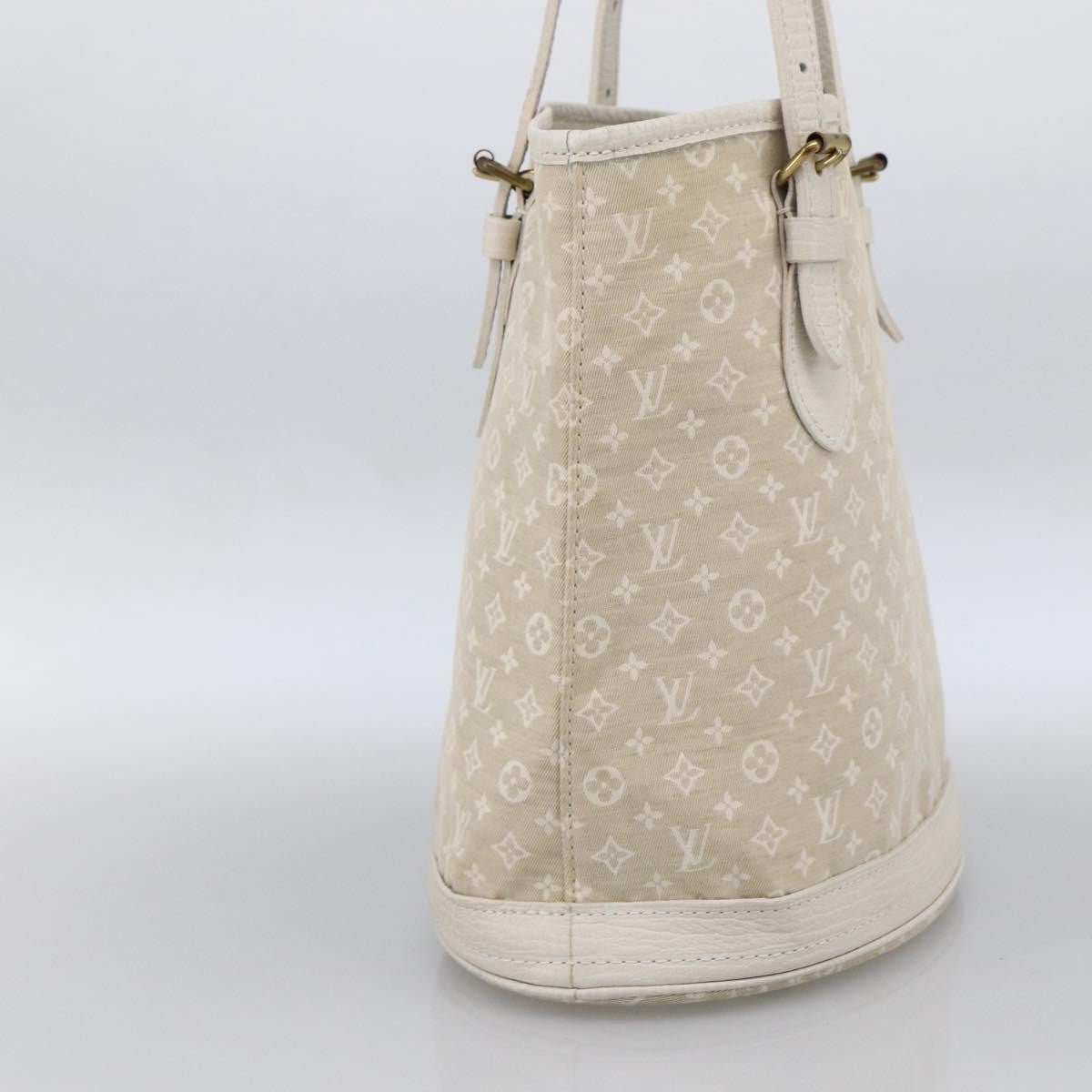 Louis Vuitton Petit Bucket Mini Lin Beige Canvas Shoulder Bag Bag (Pre-Owned)