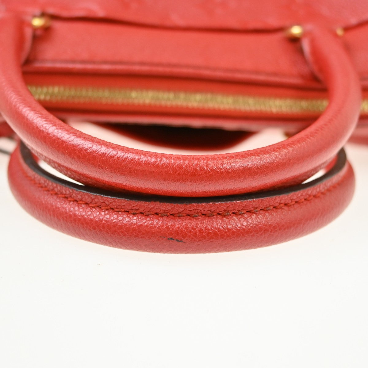 Louis Vuitton Speedy Bandouliere Nm Monogram Empreinte Leather Red Leather Handbag (Pre-Owned)