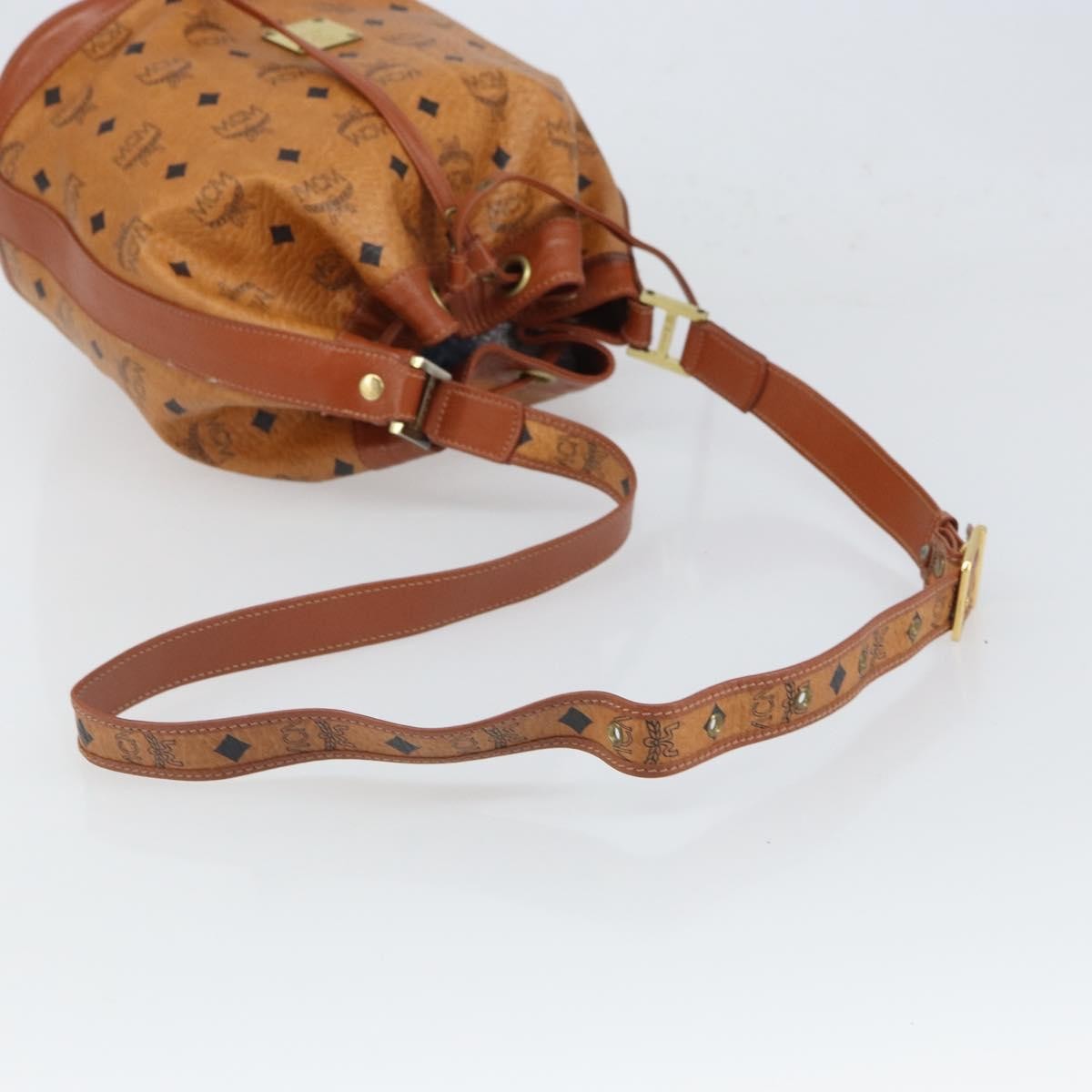 MCM Visetos Pvc Brown Pvc Shoulder Bag Bag (Pre-Owned)