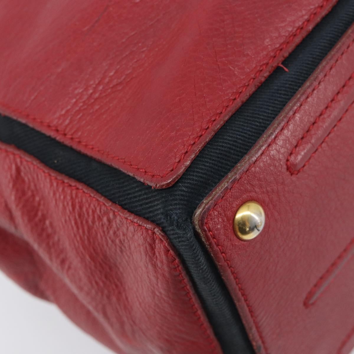 Saint Laurent Muse Two Leather Red Leather Handbag (Pre-Owned)