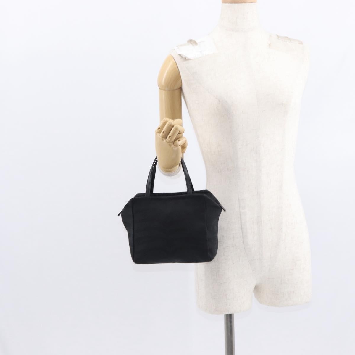 Fendi Vintage Canvas Black Canvas Handbag (Pre-Owned)