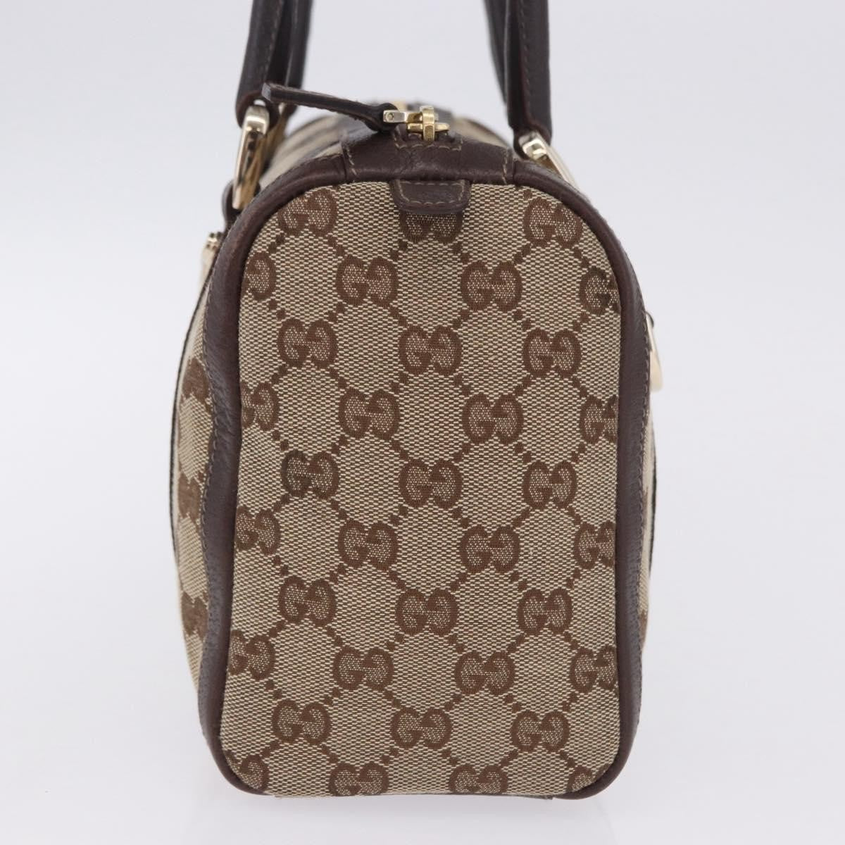 Gucci Abbey Boston Canvas Beige Canvas Shoulder Bag Bag (Pre-Owned)