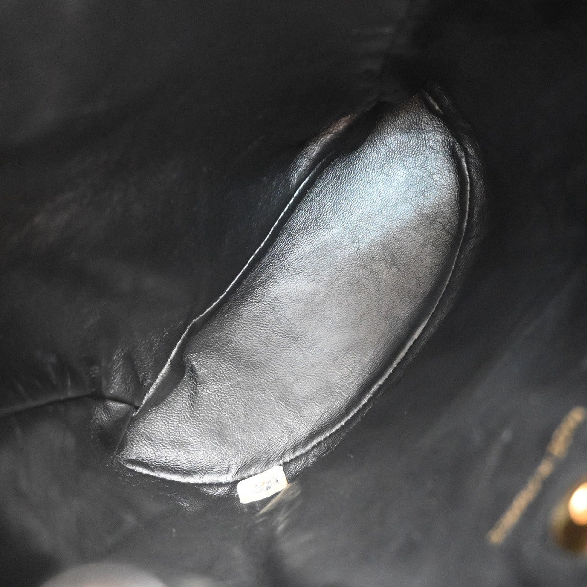 Chanel Vintage Cc Pocket Quilted Lambskin Black Leather Backpack Bag (Pre-Owned)