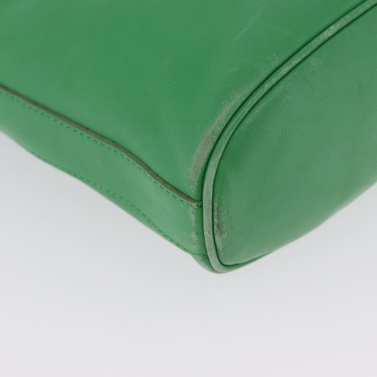 Celine Vintage Leather Green Leather Shoulder Bag Bag (Pre-Owned)