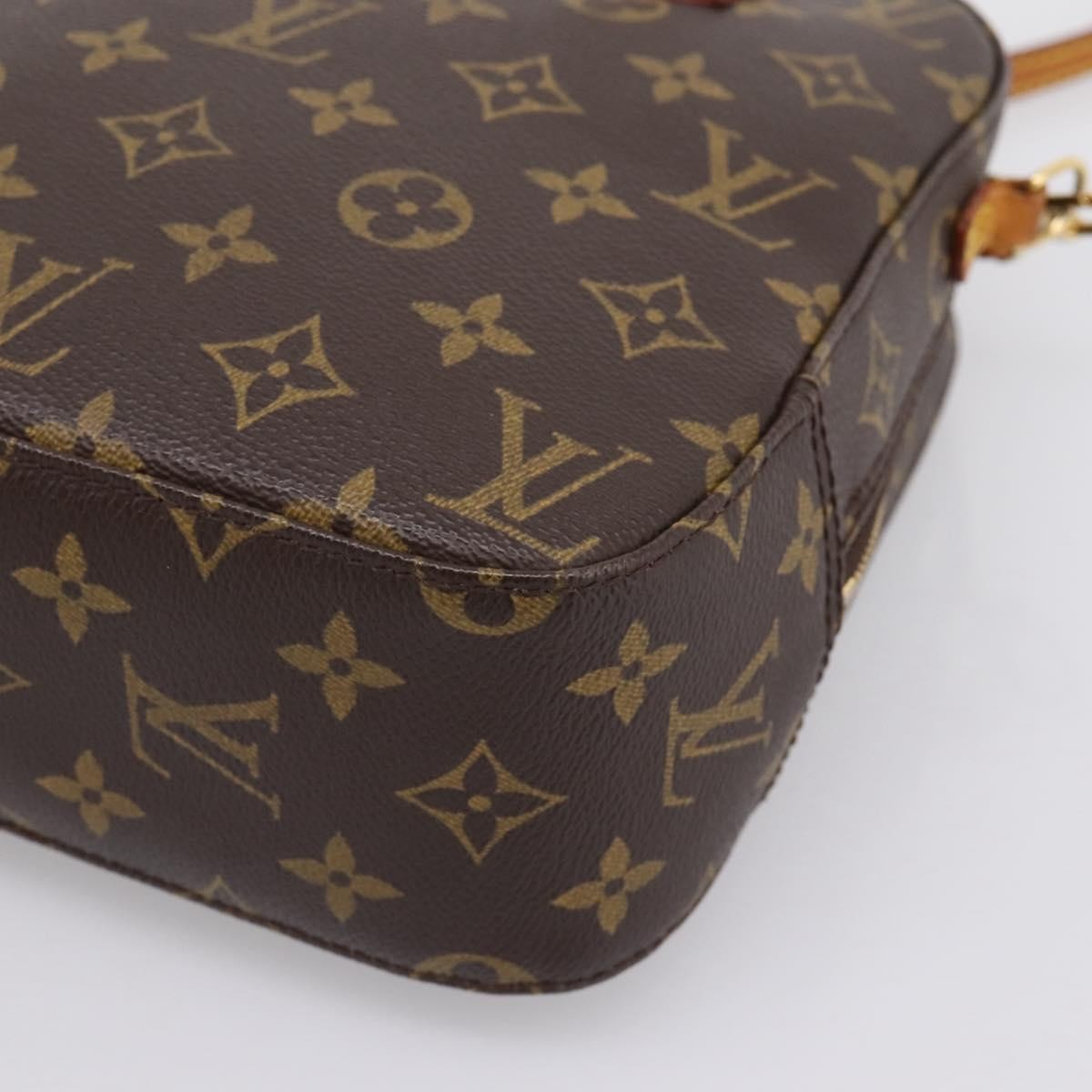 Louis Vuitton Spontini Monogram Canvas Brown Canvas Handbag (Pre-Owned)