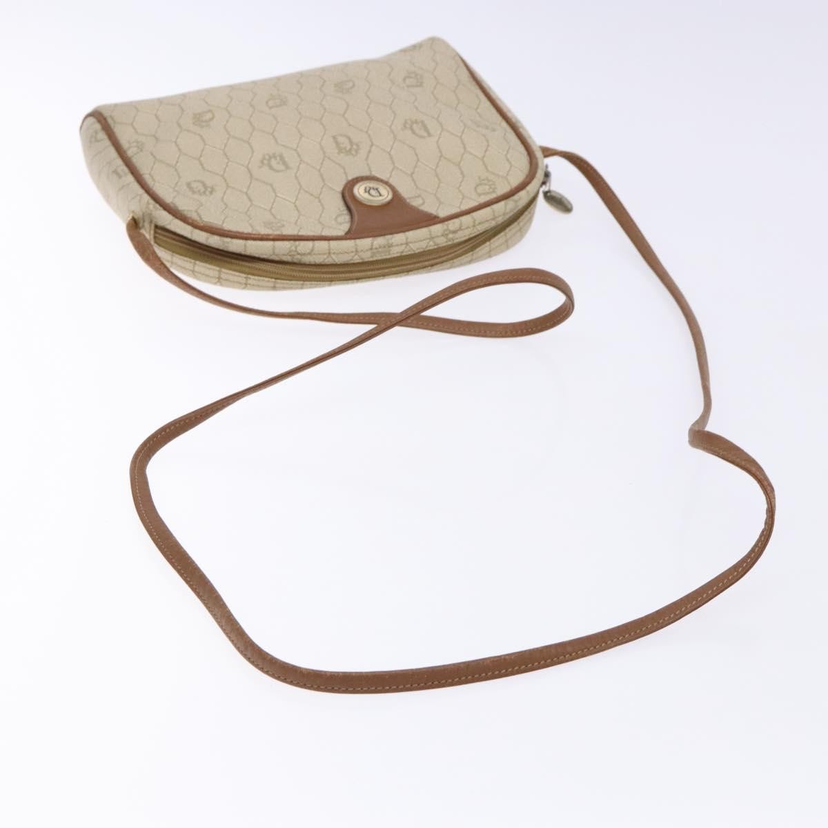 Christian Dior Vintage Honeycomb Canvas Beige Canvas Bag (Pre-Owned)