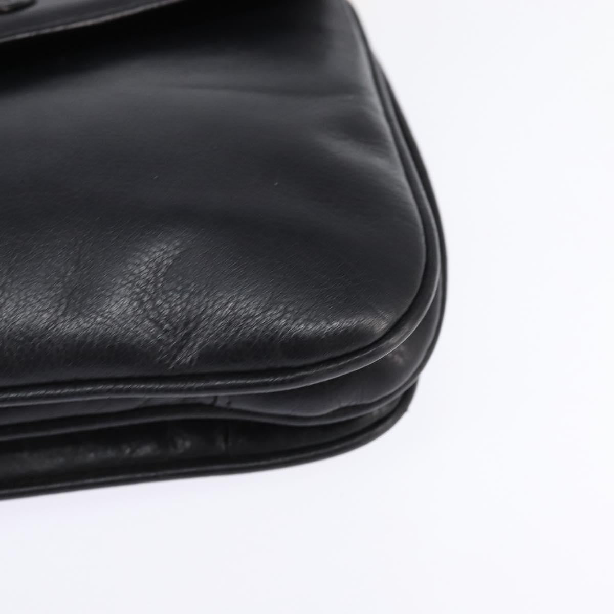 Celine Vintage Leather Black Leather Shoulder Bag Bag (Pre-Owned)