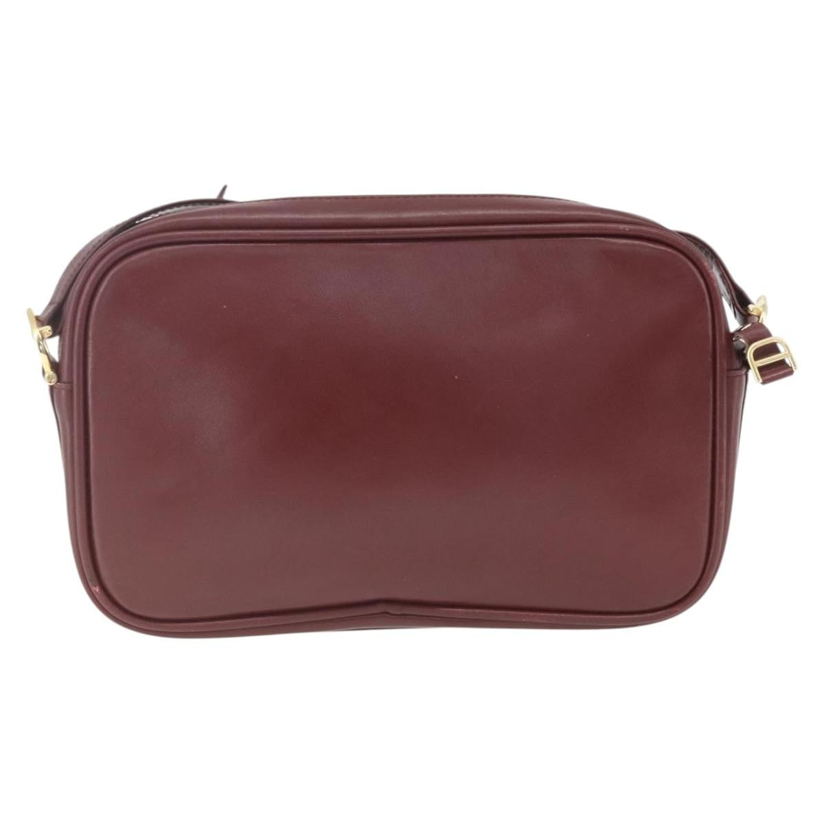Cartier Must De Cartier Leather Burgundy Leather Shoulder Bag Bag (Pre-Owned)