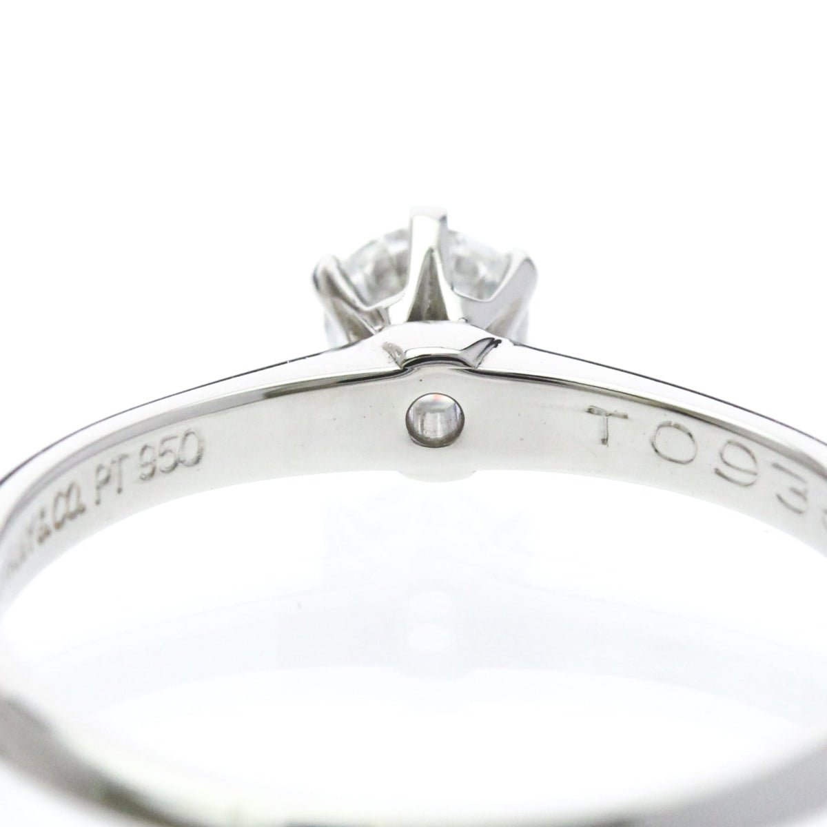 Tiffany & Co. Tiffany Setting Solitaire Platinum With Rbc Diamond G/Vvs2 Silver Platinum Ring Jewelry (Pre-Owned)