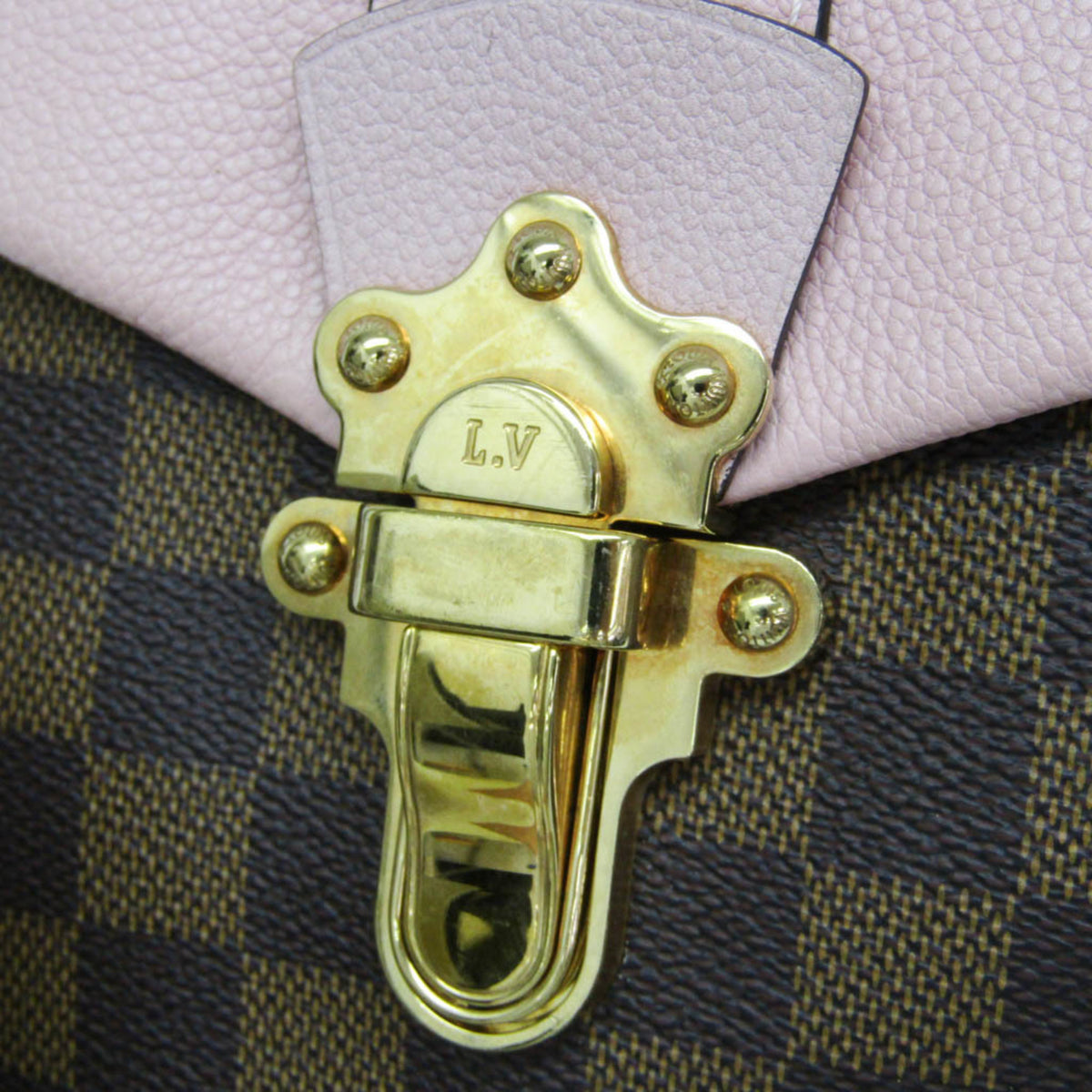 Louis Vuitton Clapton Damier And Leather Brown Canvas Backpack Bag (Pre-Owned)