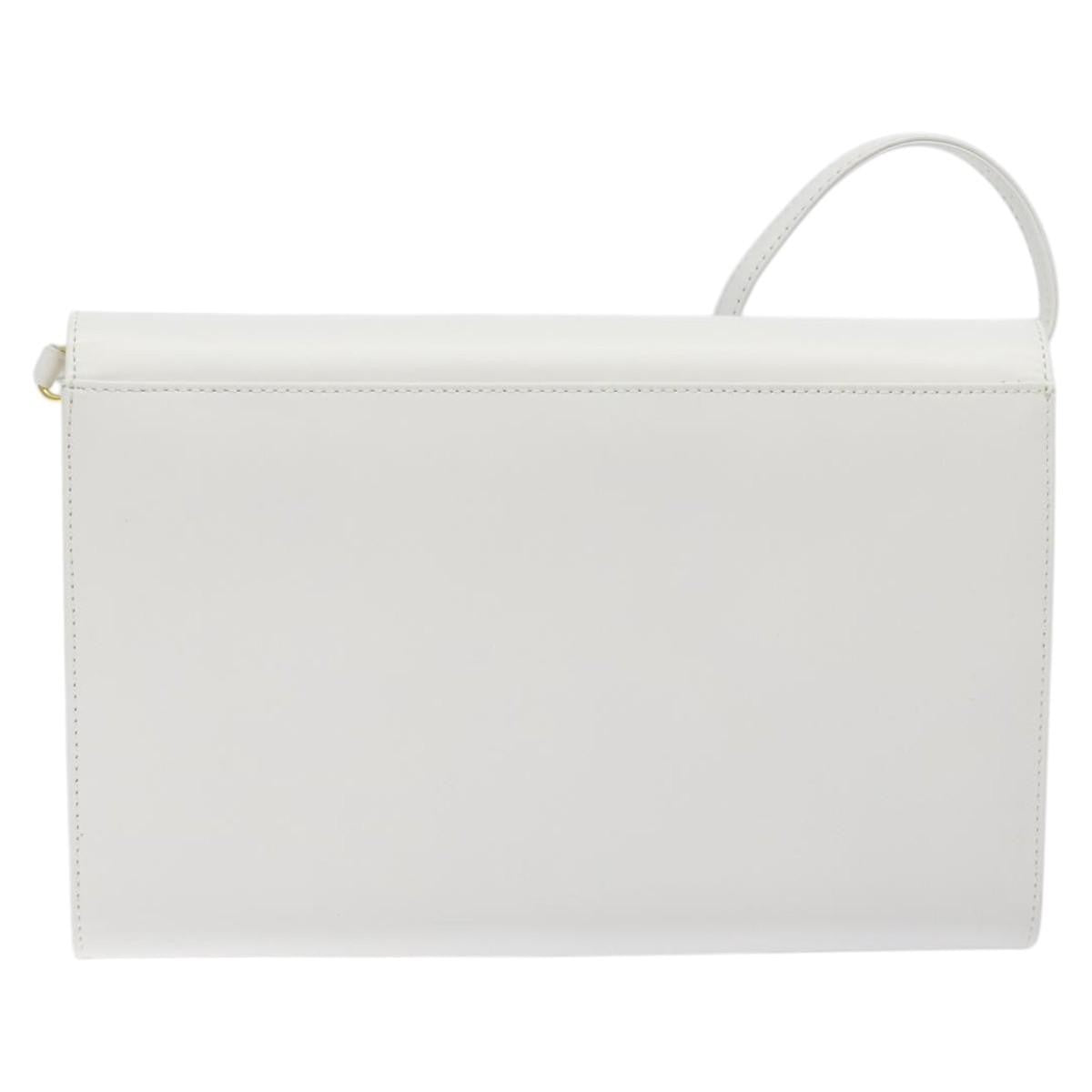 Givenchy Vintage 4G Leather White Leather Shoulder Bag Bag (Pre-Owned)