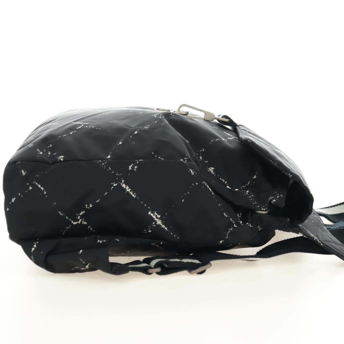 Chanel Travel Line Lock Printed Nylon Black Nylon Backpack Bag (Pre-Owned)
