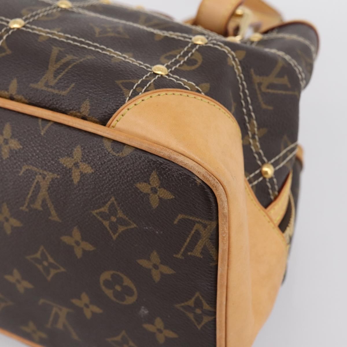 Louis Vuitton Riveting Monogram Canvas Brown Canvas Shoulder Bag Bag (Pre-Owned)