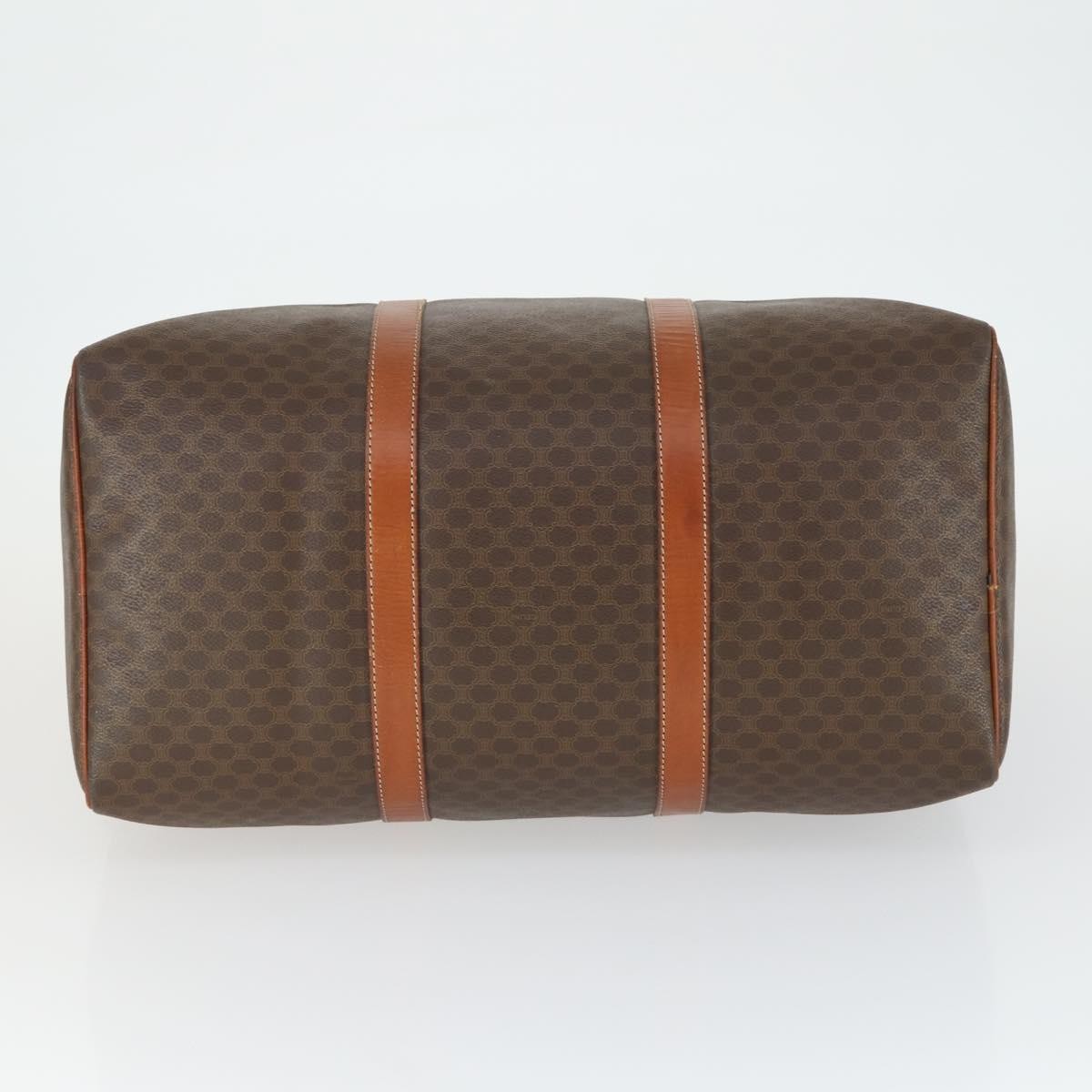 Celine Vintage Macadam Boston Canvas Brown Pvc Travel Bag Bag (Pre-Owned)