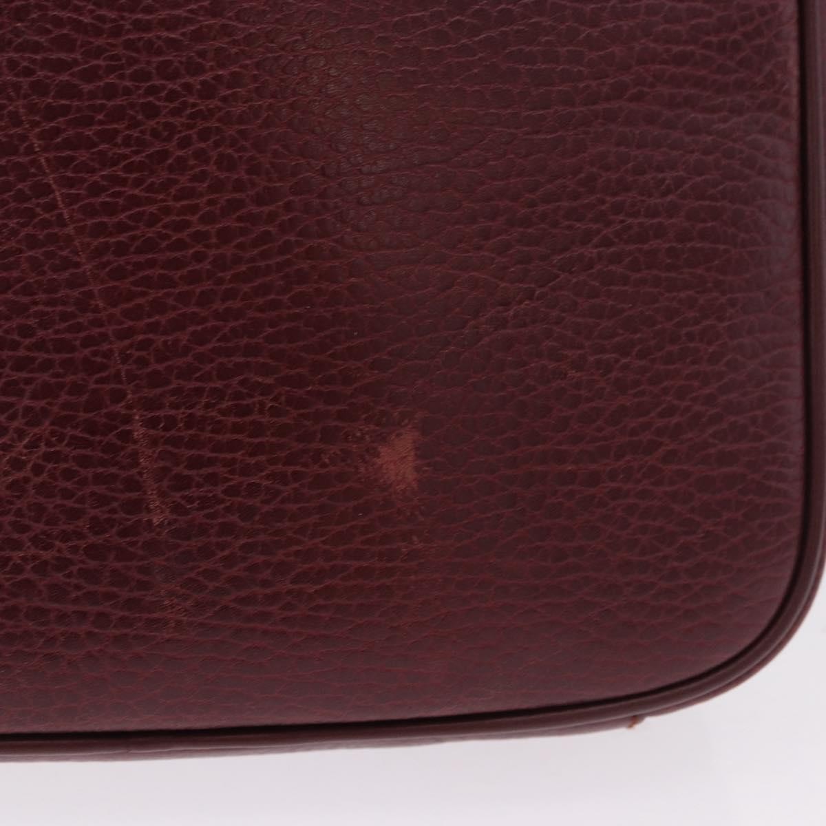 Cartier Tasseled Must De Cartier Leather Burgundy Leather Shoulder Bag Bag (Pre-Owned)