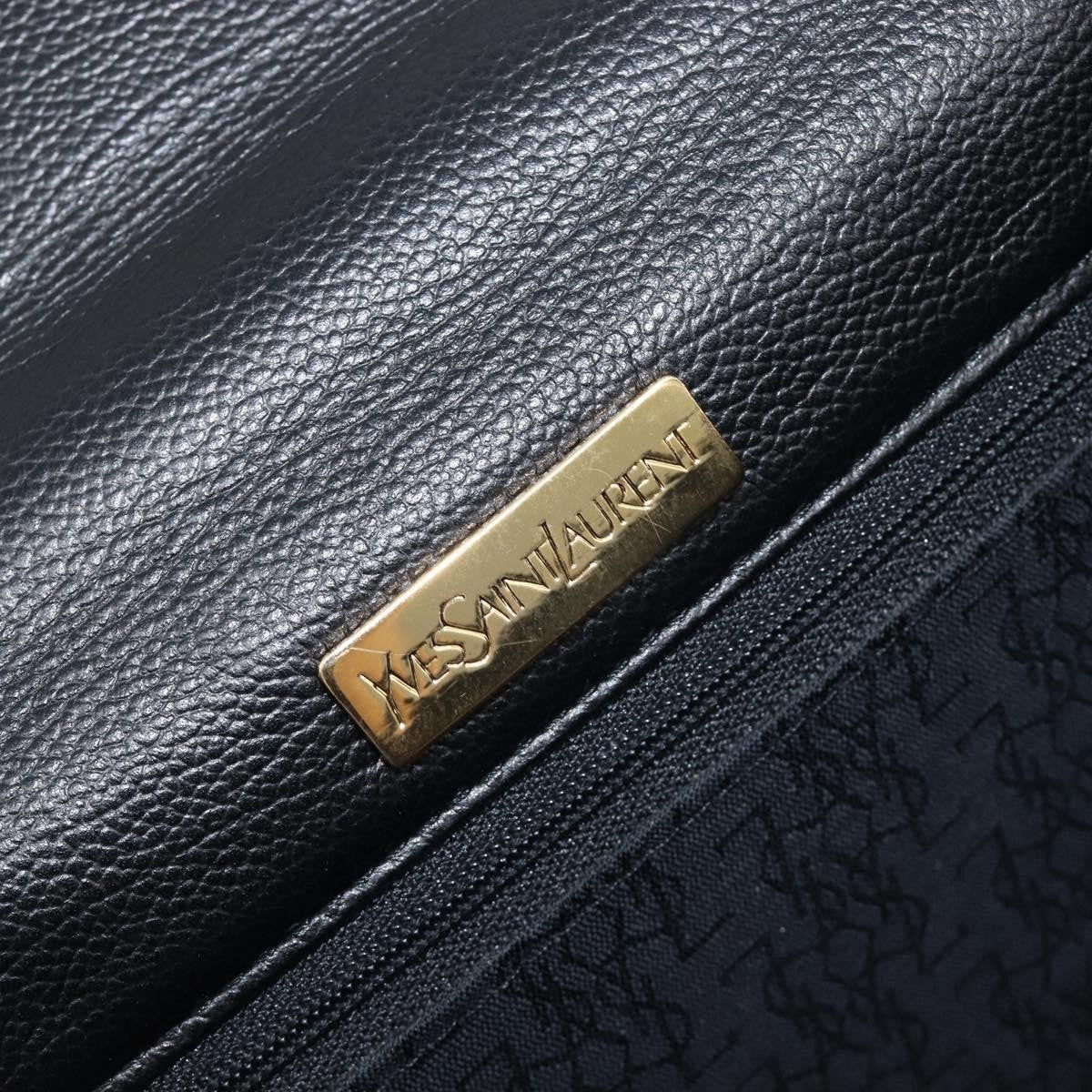 Saint Laurent Handbag Leather Black Leather Handbag (Pre-Owned)