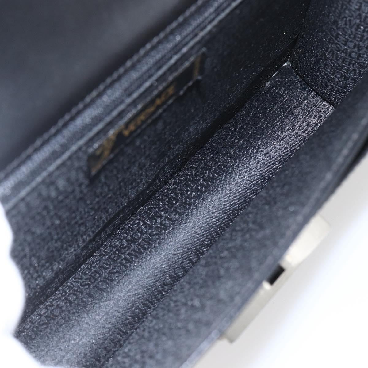 Versace Vintage Clutch Leather Black Leather Clutche & Pouche Bag (Pre-Owned)
