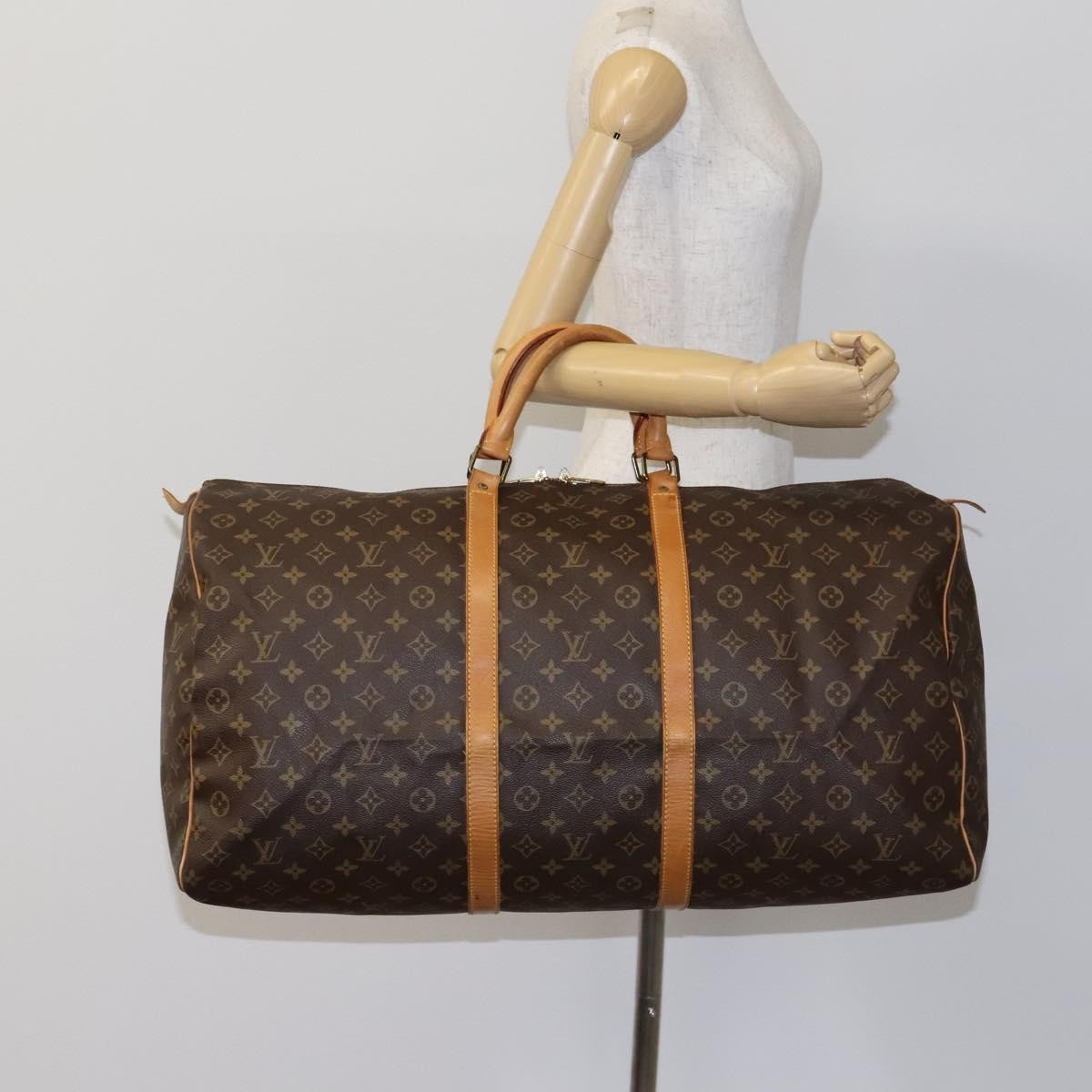 Louis Vuitton Keepall Monogram Canvas Brown Canvas Travel Bag Bag (Pre-Owned)