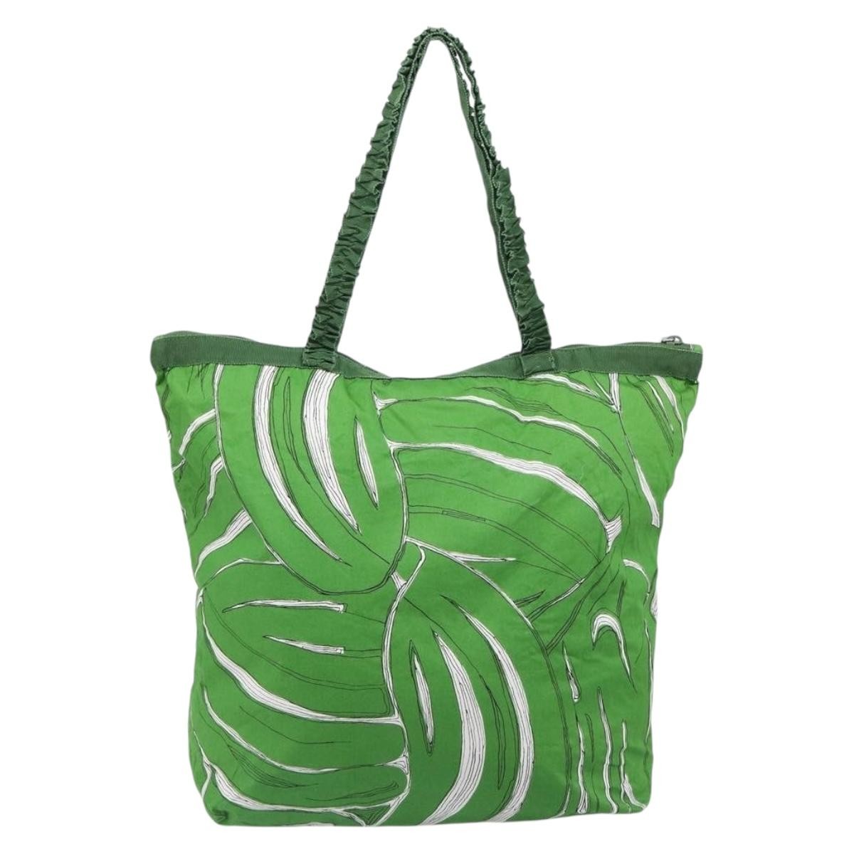 Miu Miu Vintage Nylon Green Nylon Handbag (Pre-Owned)