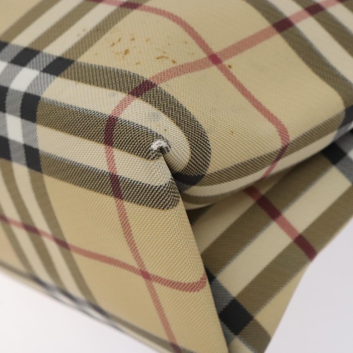 Burberry Nova Check Tote Canvas Check Pattern Beige Canvas Tote Bag Bag (Pre-Owned)