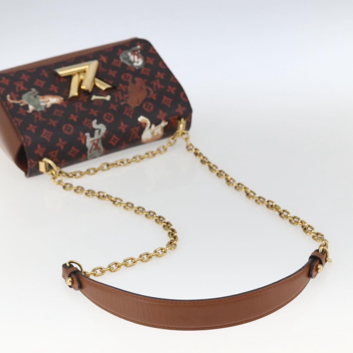 Louis Vuitton Twist Limited Edition Grace Coddington Catogram Canvas Brown Canvas Shoulder Bag Bag (Pre-Owned)