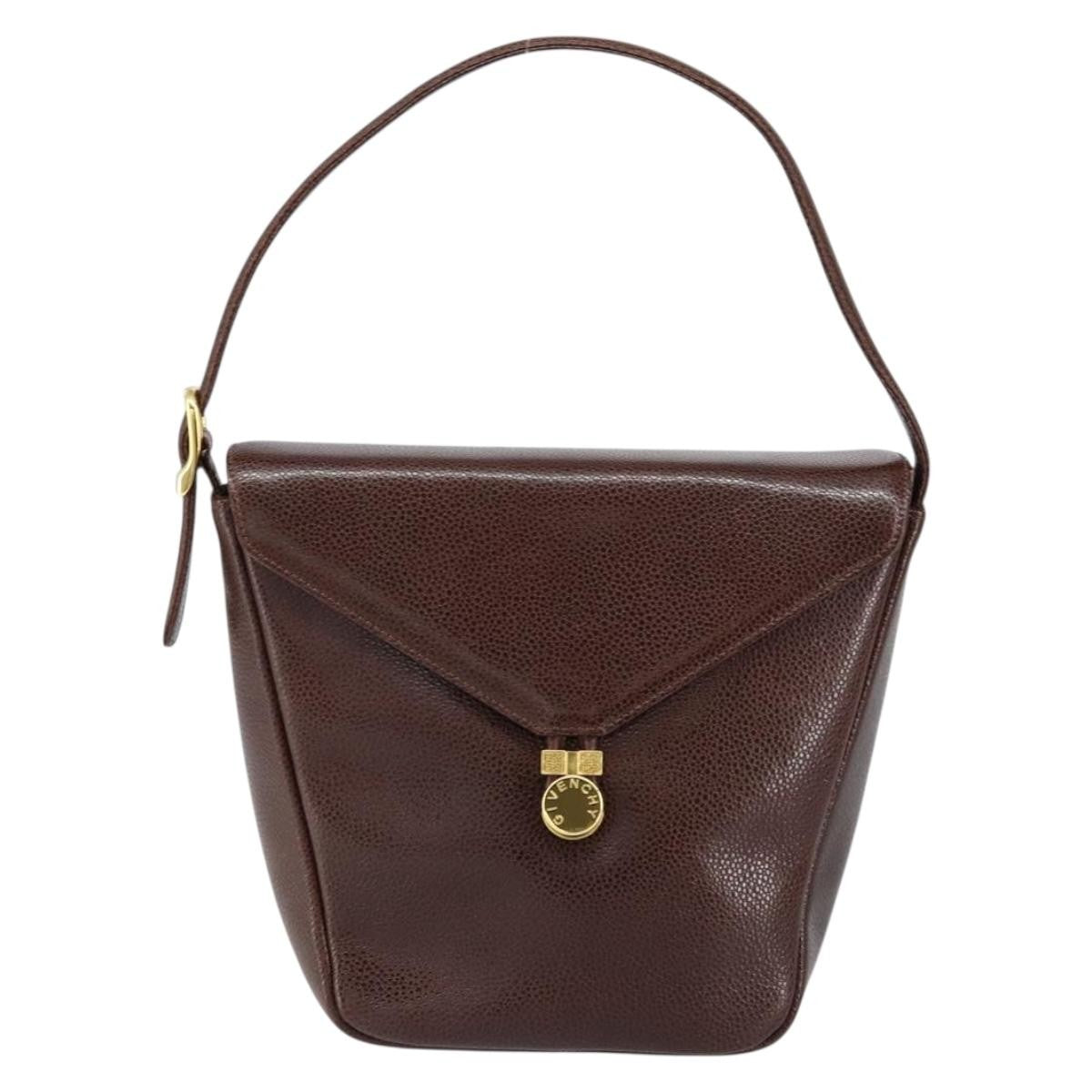 Givenchy Shoulder Leather Brown Leather Shoulder Bag Bag (Pre-Owned)
