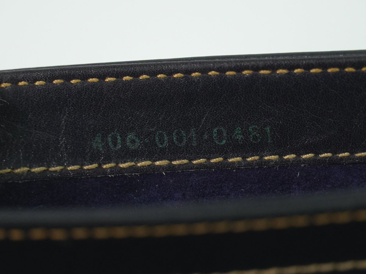 Gucci Vintage Leather Navy Leather Shoulder Bag Bag (Pre-Owned)