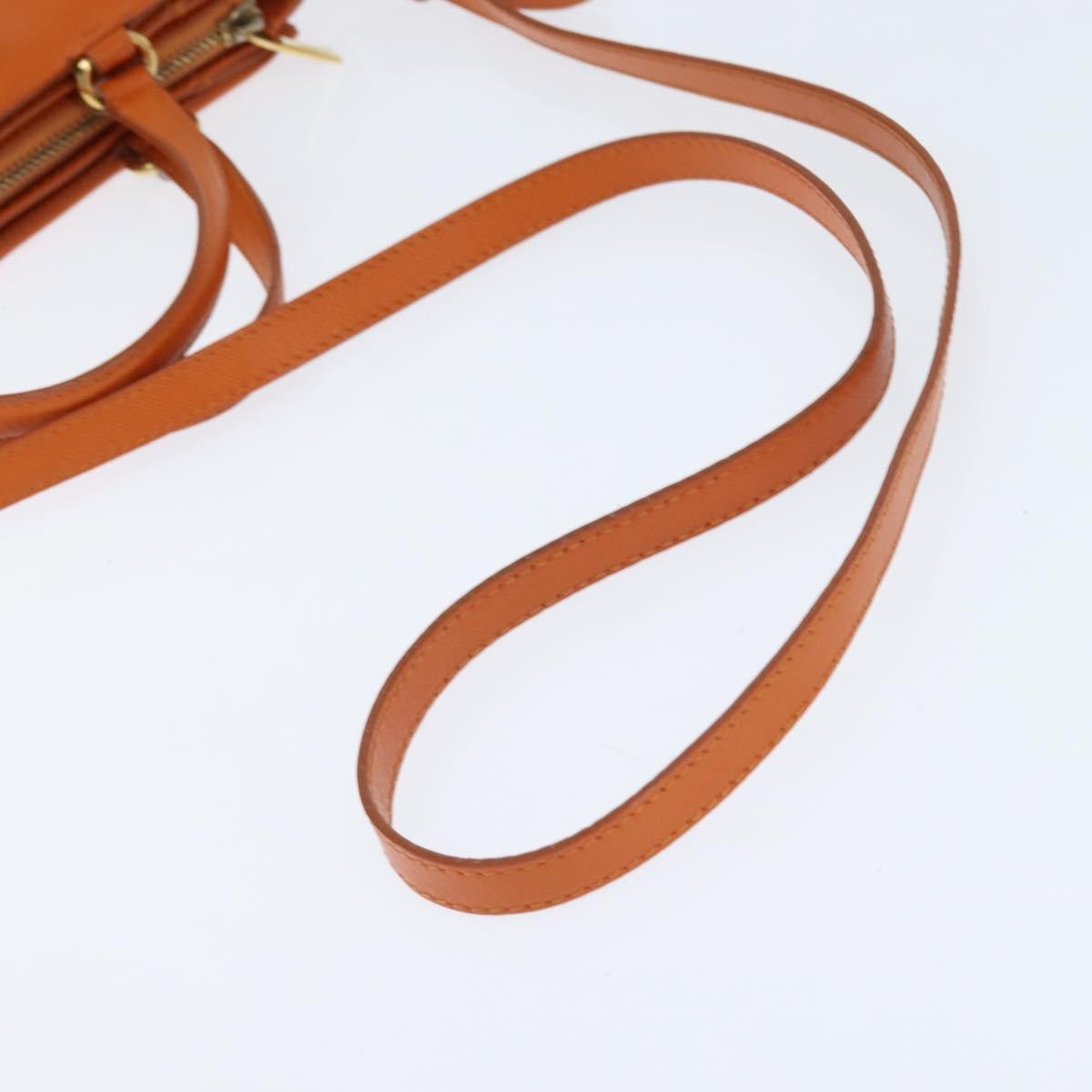 Salvatore Ferragamo Vala Tote Leather Orange Leather Tote Bag Bag (Pre-Owned)