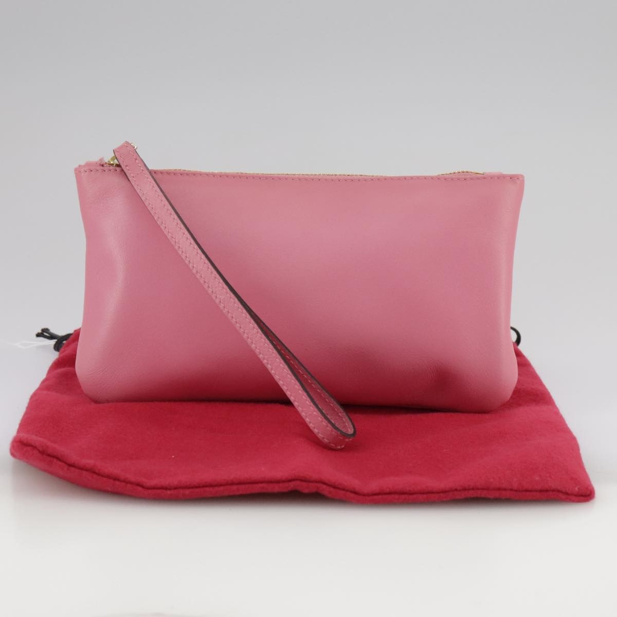 Valentino Garavani Pochette Leather Pink Leather Clutche & Pouche Bag (Pre-Owned)