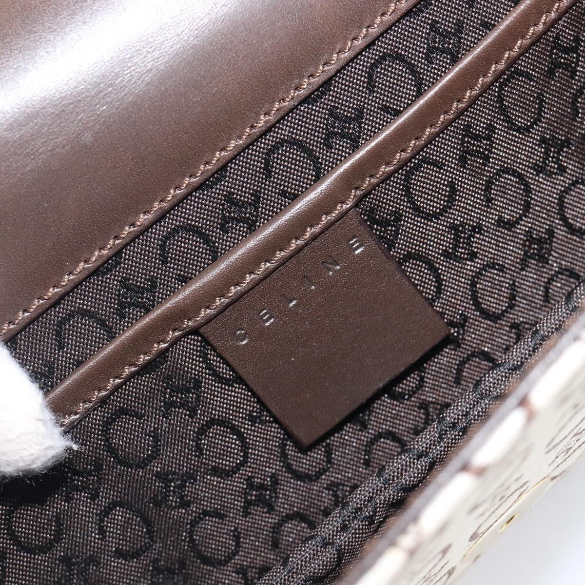 Celine C Macadam Shoulder Canvas Beige Canvas Handbag (Pre-Owned)