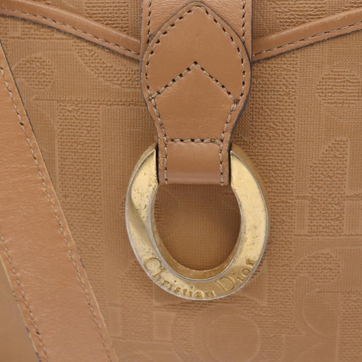 Christian Dior Vintage Trotter Canvas Beige Canvas Handbag (Pre-Owned)