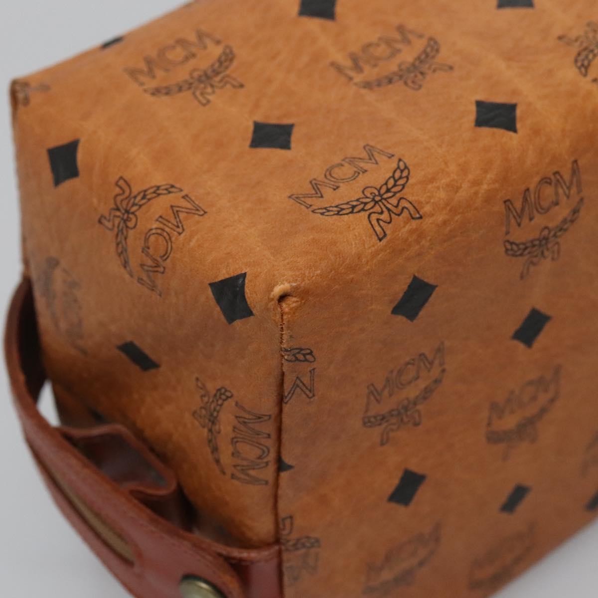 MCM Visetos Pvc Brown Pvc Clutche & Pouche Bag (Pre-Owned)