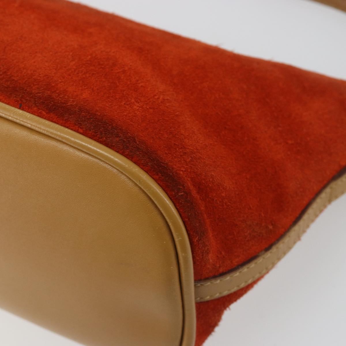 Gucci Vintage Suede Orange Suede Clutche & Pouche Bag (Pre-Owned)