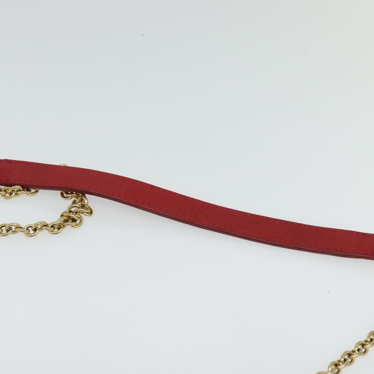 Celine Shoulder Leather Red Leather Shoulder Bag Bag (Pre-Owned)