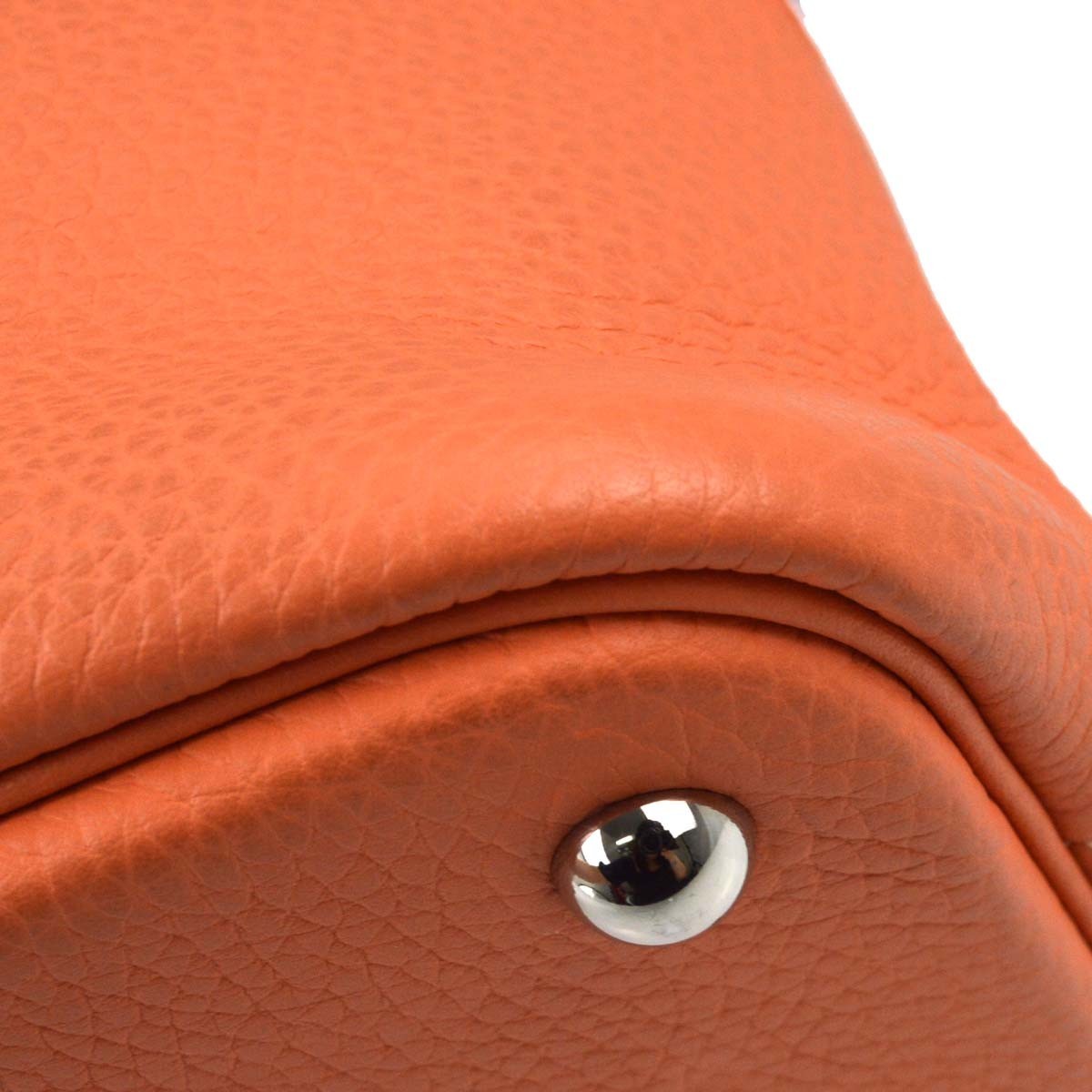 Hermes Bolide Clemence Orange Leather Handbag (Pre-Owned)