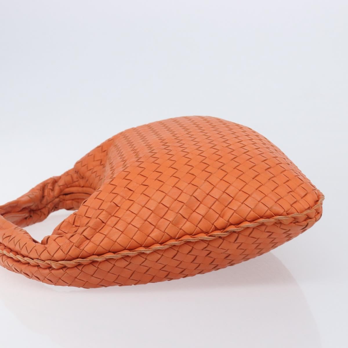 Bottega Veneta Veneta Hobo Intrecciato Nappa Orange Leather Shoulder Bag Bag (Pre-Owned)