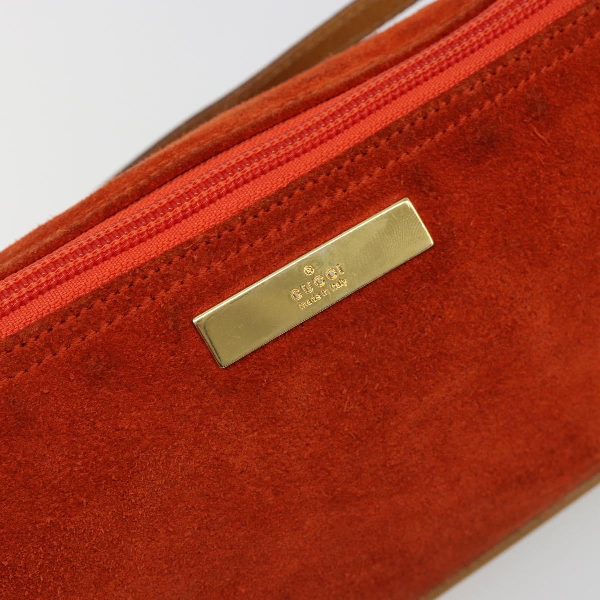 Gucci Vintage Suede Orange Suede Clutche & Pouche Bag (Pre-Owned)