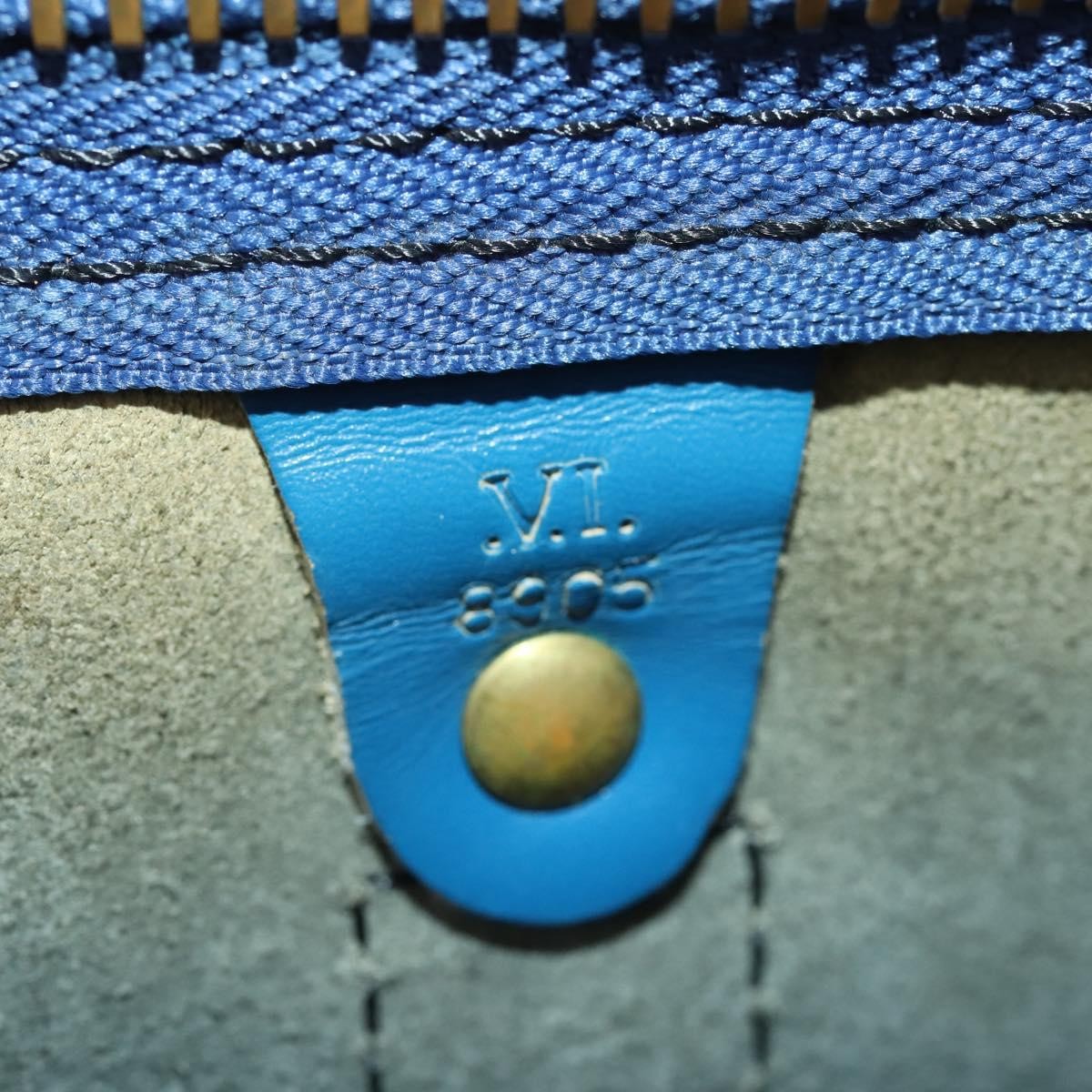 Louis Vuitton Keepall Epi Leather Blue Leather Travel Bag Bag (Pre-Owned)