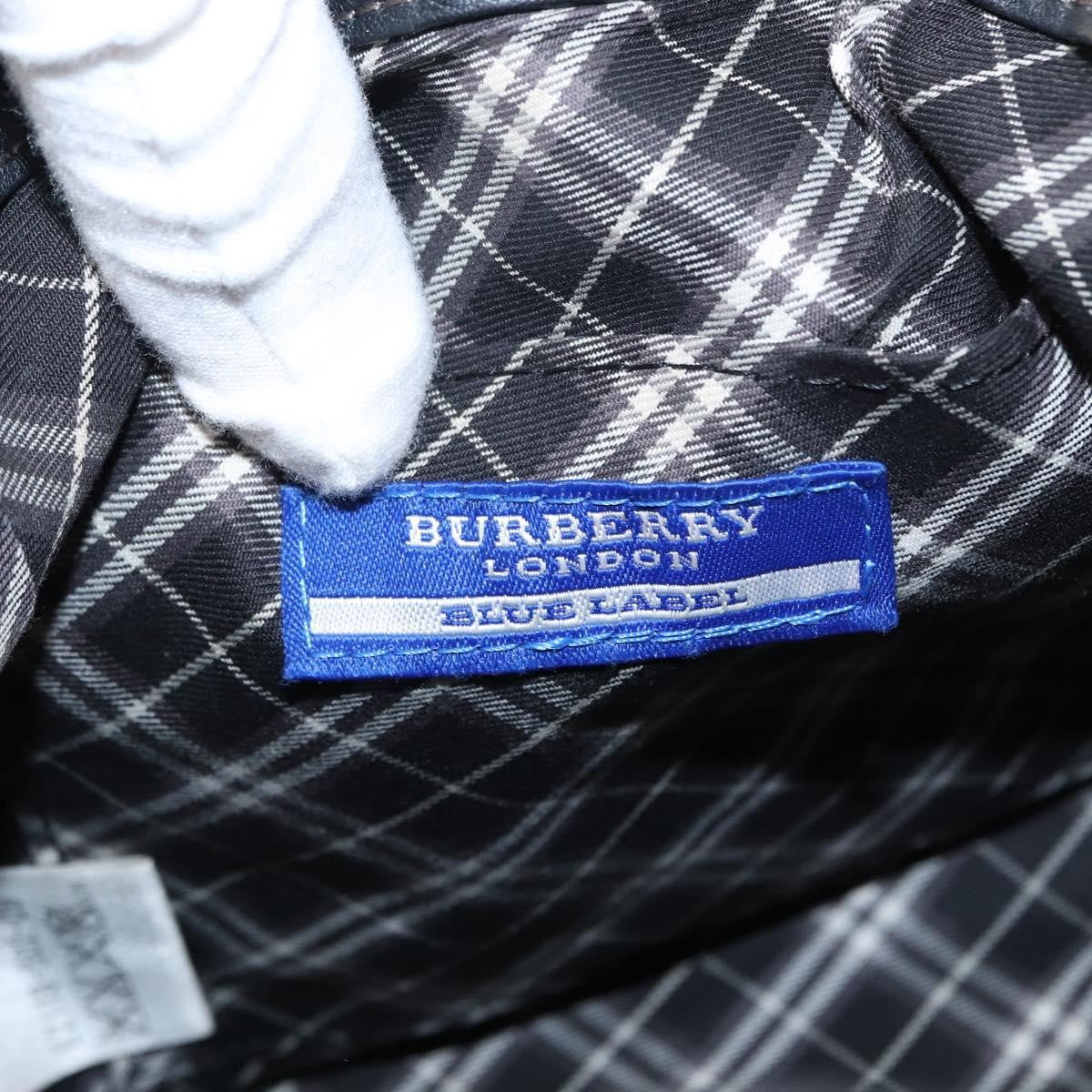 Burberry Blue Label Leather Black Leather Shoulder Bag Bag (Pre-Owned)