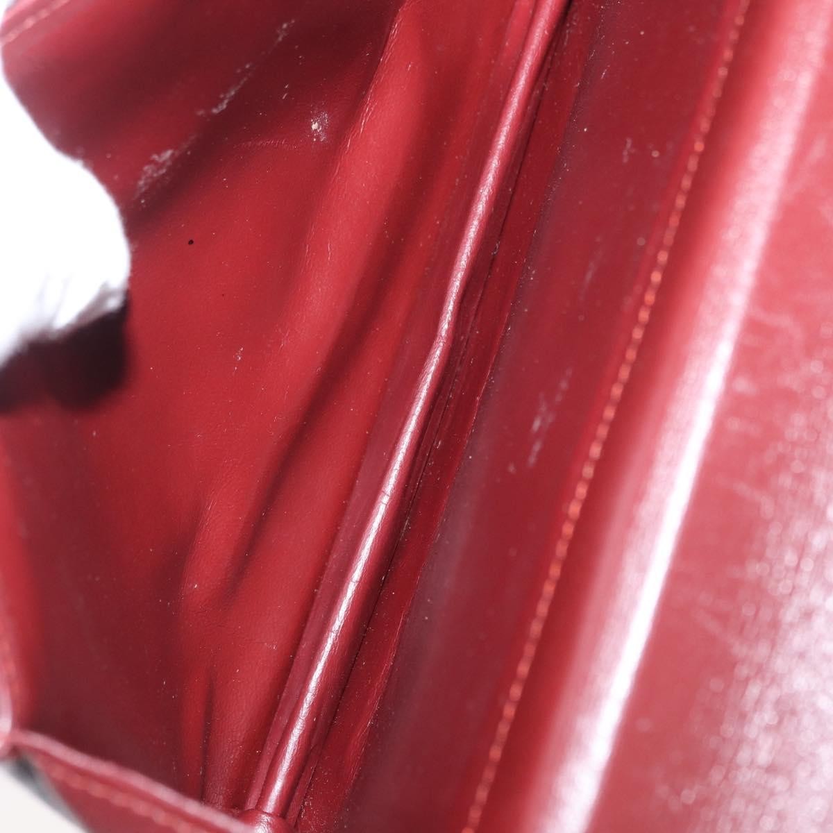 Cartier Must De Cartier Clutch Leather Burgundy Leather Clutche & Pouche Bag (Pre-Owned)