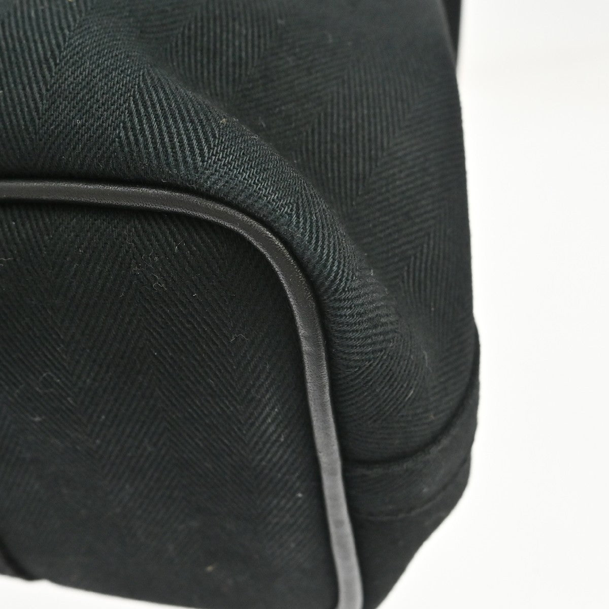 Hermes Valparaiso Toile And Leather Black Canvas Handbag (Pre-Owned)