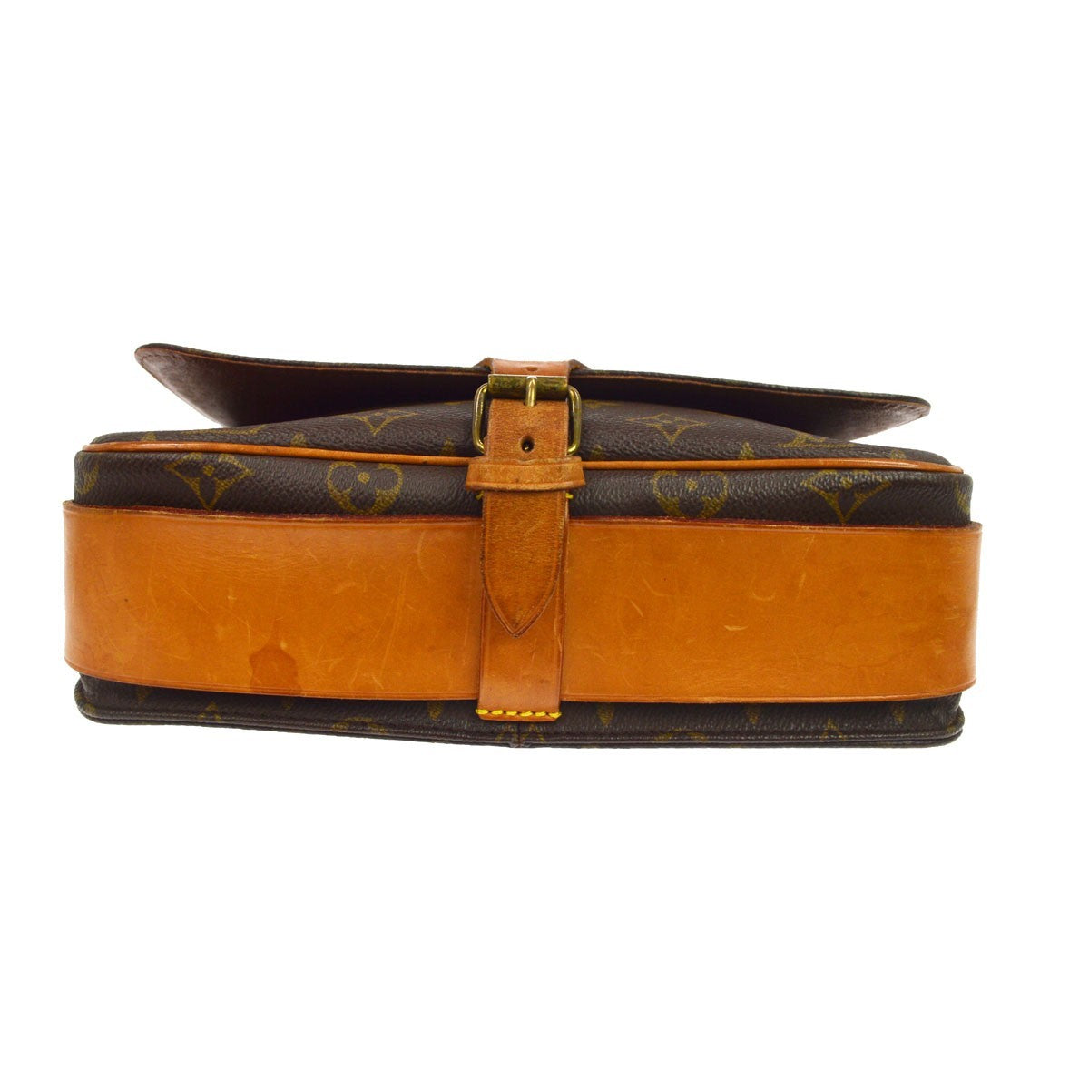 Louis Vuitton Cartouchiere Monogram Canvas Brown Canvas Handbag (Pre-Owned)