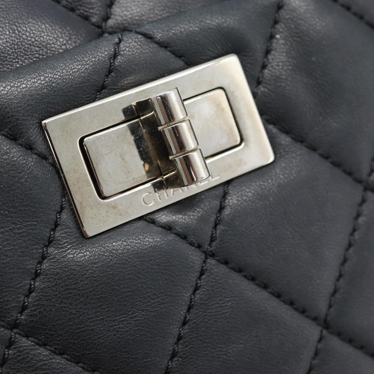 Chanel Mademoiselle Chain Quilted Lambskin Black Leather Shoulder Bag Bag (Pre-Owned)