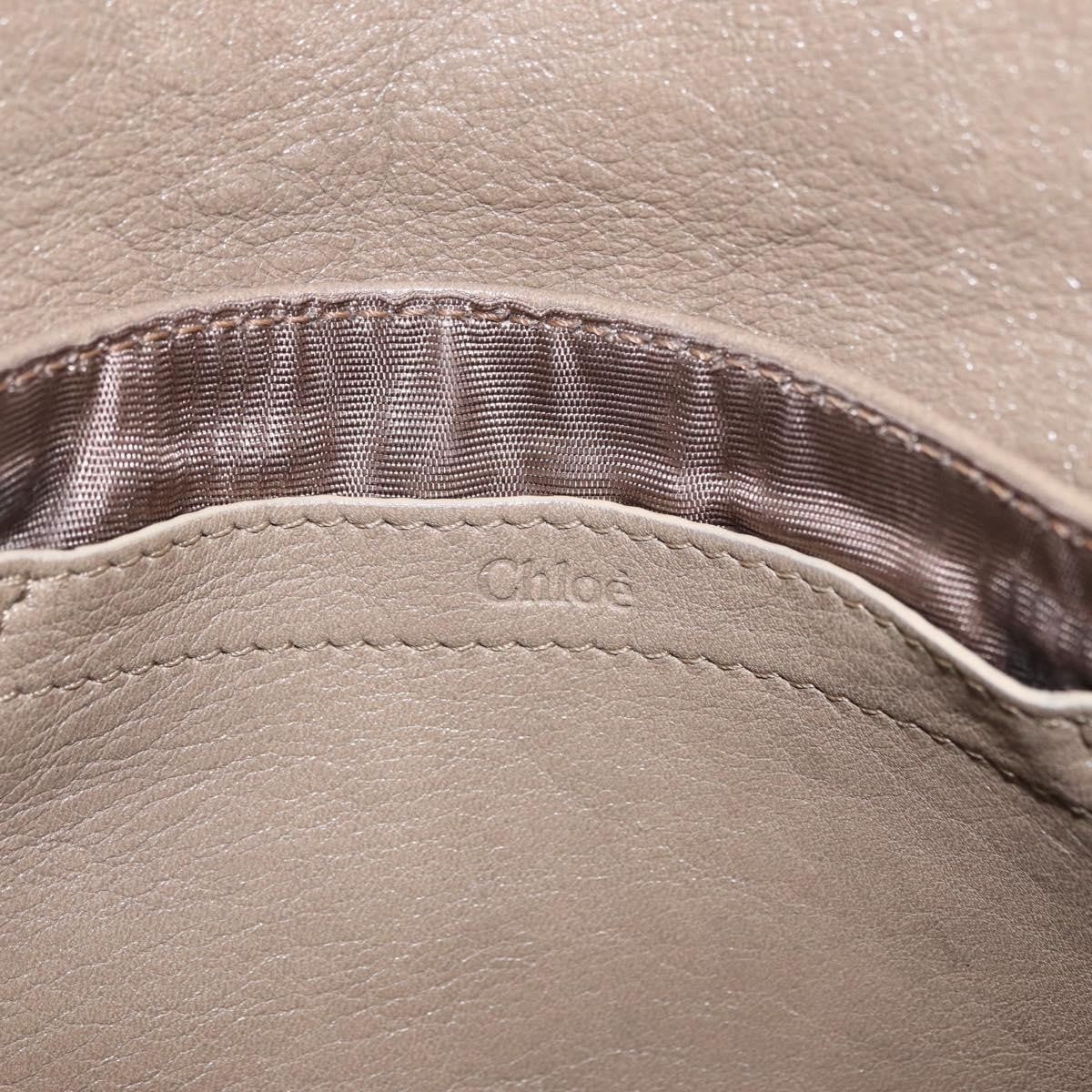 Chloe Lily Leather Beige Leather Shoulder Bag Bag (Pre-Owned)